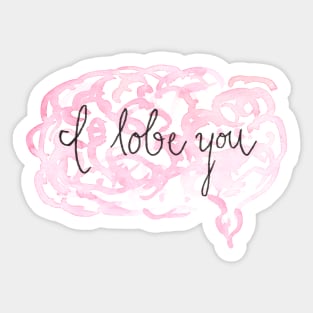 I lobe you Sticker